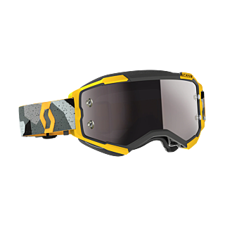 Scott Motocross Goggle Fury - Camo Green / Yellow - Mirror Silver