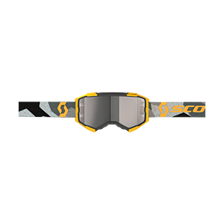 Scott Motocross Goggle Fury - Camo Green / Yellow - Mirror Silver