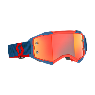 Scott Motocross Goggle Fury - Dark Blue / Neon Red - Mirror Orange