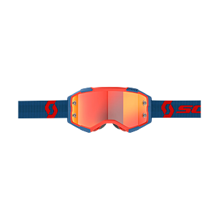 Scott Motocross Goggle Fury - Dark Blue / Neon Red - Mirror Orange