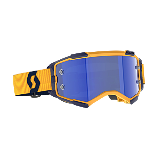 Scott Motocross Goggle Fury - Yellow / Blue - Mirror Electric Blue