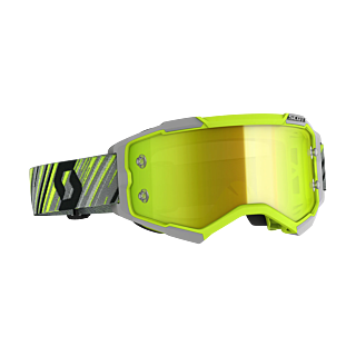 Scott Motocross Goggle Fury - Yellow / Grey - Mirror Yellow