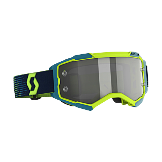 Scott Motocross Goggle Fury - Neon Yellow / Blue - Light Sensitive Grey