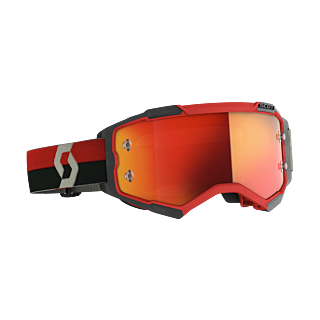 Scott Motocross Goggle Fury - Red / Black - Mirror Orange