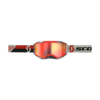 Scott Motocross Goggle Fury - Red / Black - Mirror Orange