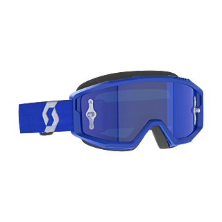 Scott Motocross Goggle Primal - Blue / White - Mirror Electric Blue