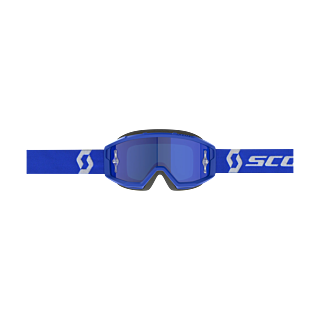 Scott Motocross Goggle Primal - Blue / White - Mirror Electric Blue