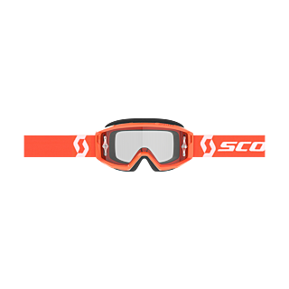 Scott Motocross Goggle Primal - Orange / White - Clear
