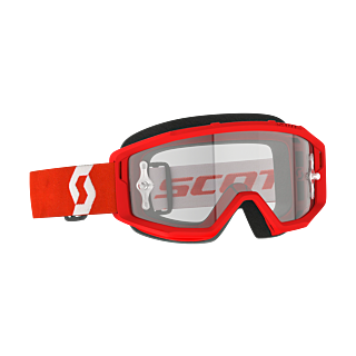 Scott Motocross Goggle Primal - Red / White - Clear