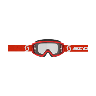 Scott Motocross Goggle Primal - Red / White - Clear