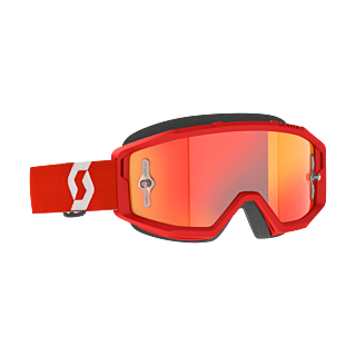 Scott Motocross Goggle Primal - Red / White - Mirror Orange
