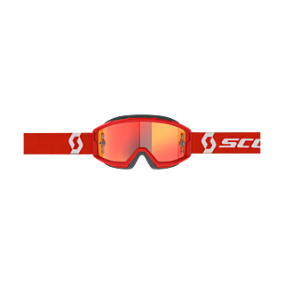 Scott Motocross Goggle Primal - Red / White - Mirror Orange