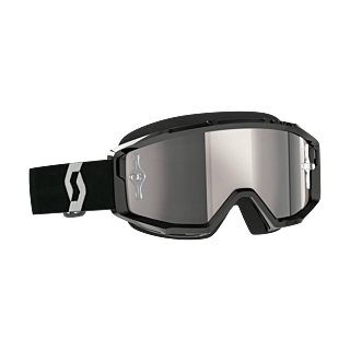 Scott Motocross Goggle Primal - Black / White - Mirror Silver
