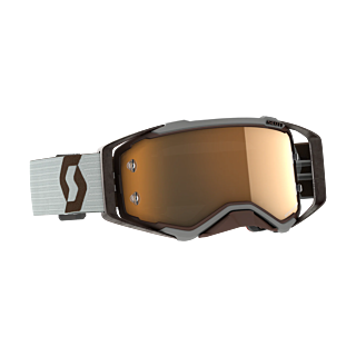 Scott Motocross Goggle Prospect - Grey / Brown - Amplifier Mirror Gold
