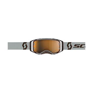 Scott Motocross Goggle Prospect - Grey / Brown - Amplifier Mirror Gold