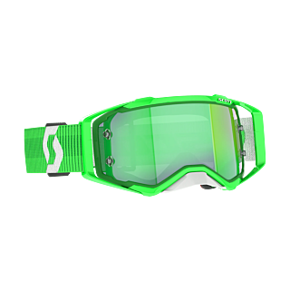 Scott Motocross Goggle Prospect - Green / White - Mirror Green