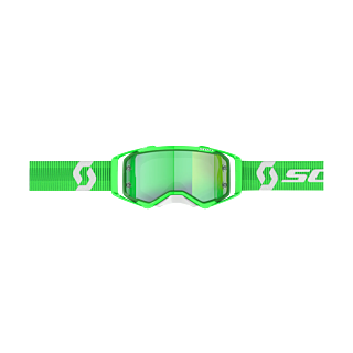 Scott Motocross Goggle Prospect - Green / White - Mirror Green