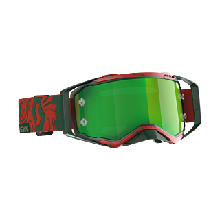 Scott Motocross Goggle Prospect LE ISDE - Red / Green - Mirror Green