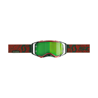 Scott Motocross Goggle Prospect LE ISDE - Red / Green - Mirror Green