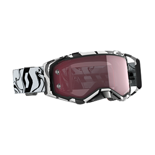 Scott Motocross Goggle Prospect Marbl - Black / White - Amplifier Mirror Rose