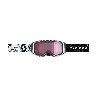 Scott Motocross Goggle Prospect Marbl - Black / White - Amplifier Mirror Rose