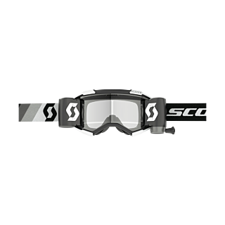 Scott Motocross Goggle Roll-Off Fury WFS Premium - Black / White - Clear