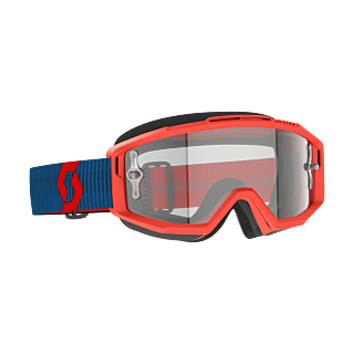 Scott Motocross Goggle Split OTG - Dark Blue / Neon Red - Clear