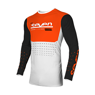 Seven Youth Motocross Jersey Vox Aperture - White / Orange