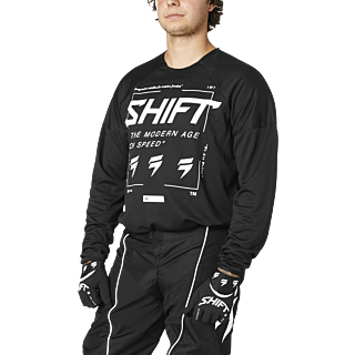 Shift Motocross Jersey WHIT3 Label Bliss - Black / White