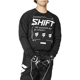 Shift Motocross Jersey WHIT3 Label Bliss - Black / White