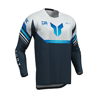 Thor Motocross Jersey 2026 Launchmode Vented Raptor - Midnight / Grey