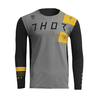 Thor Motocross Jersey Prime Strike - Grey / Lemon