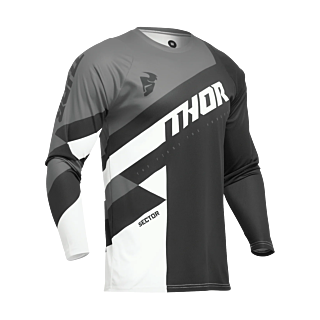 Thor Motocross Jersey Sector Checker - Charcoal Black / Grey