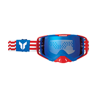 Thor Motocross Goggle Activate Patriot - Red / White / Blue - Mirror Blue