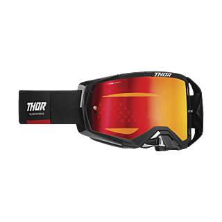 Thor Motocross Goggle Activate - Black / Red - Mirror Red Iridium