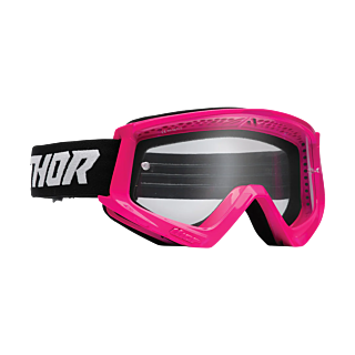 Thor Motocross Goggle Combat Racer - Flo Pink / Black - Clear