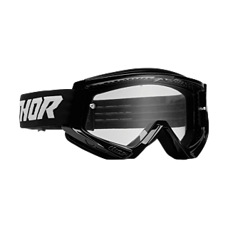 Thor Motocross Goggle Combat Racer - Black / White - Clear