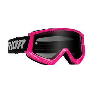 Thor Motocross Goggle Combat Sand Racer - Flo Pink / Grey - Smoke
