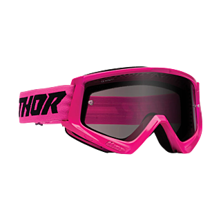 Thor Motocross Goggle Combat Sand Racer - Flo Pink / Black - Smoke