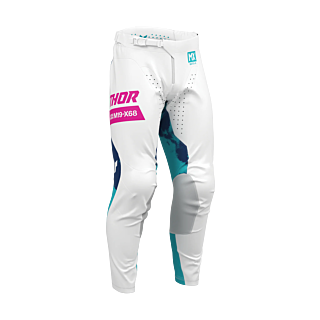 Thor Motocross Pants 2026 Launchmode Bleach - White / Aqua