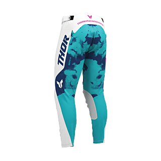 Thor Motocross Pants 2026 Launchmode Bleach - White / Aqua