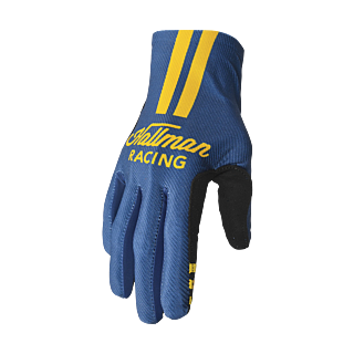 Thor Motocross Gloves 2026 Hallman Mainstay Slice - Navy / Lemon