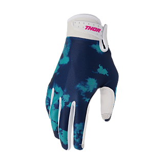 Thor Motocross Gloves 2026 Launchmode Bleach - White / Aqua