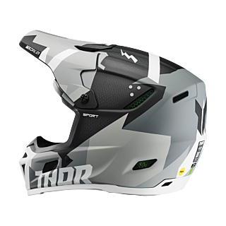 Thor Motocross Helmet Reflex Sport Carbon Brave - Grey / White