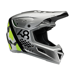 Thor Motocross Helmet Reflex Sport Riot - Grey / Acid