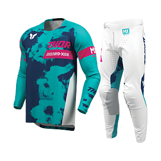 Thor Motocross Gear 2026 Launchmode Bleach - White / Aqua