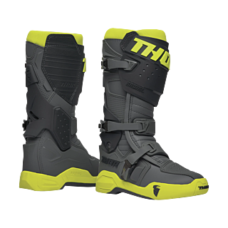Thor Motocross Boots Radial - Grey / Fluo Yellow