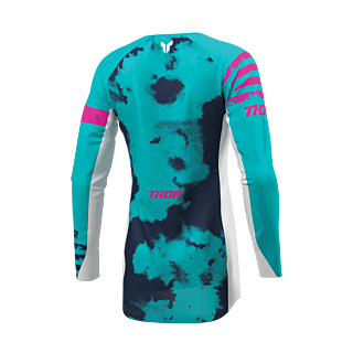 Thor Women Motocross Jersey 2026 Launchmode Bleach - White / Aqua
