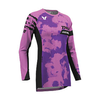 Thor Women Motocross Jersey 2026 Launchmode Bleach - Black / Orchid