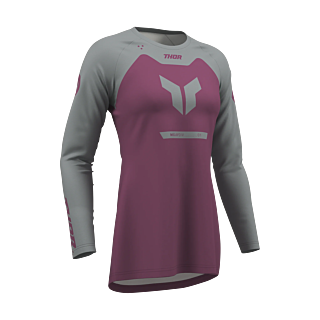 Thor Women Motocross Jersey 2026 Ridemode Menace - Purple / Grey